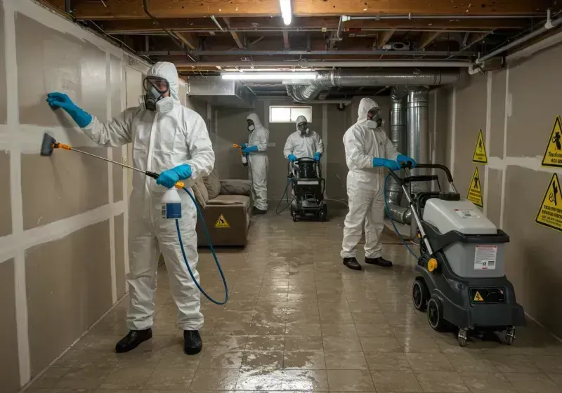 Basement Moisture Removal and Structural Drying process in Ephrata, WA